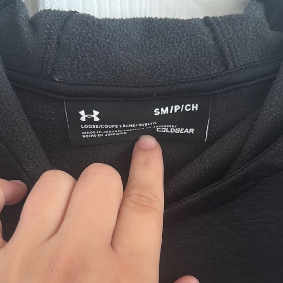 Under Armour Black Sweatshirt with White Logo - Picture 3 of 4